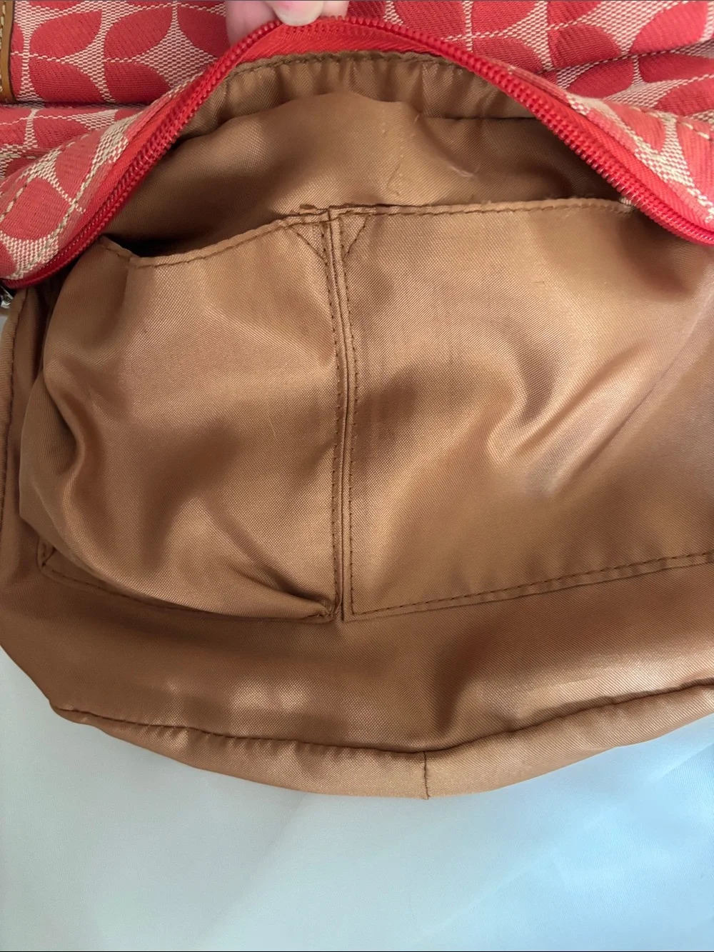 Vintage Fossil Signature Canvas Crossbody